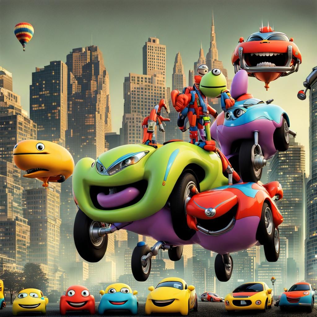 Extravagant Alien Characters in Hyper Detailed City