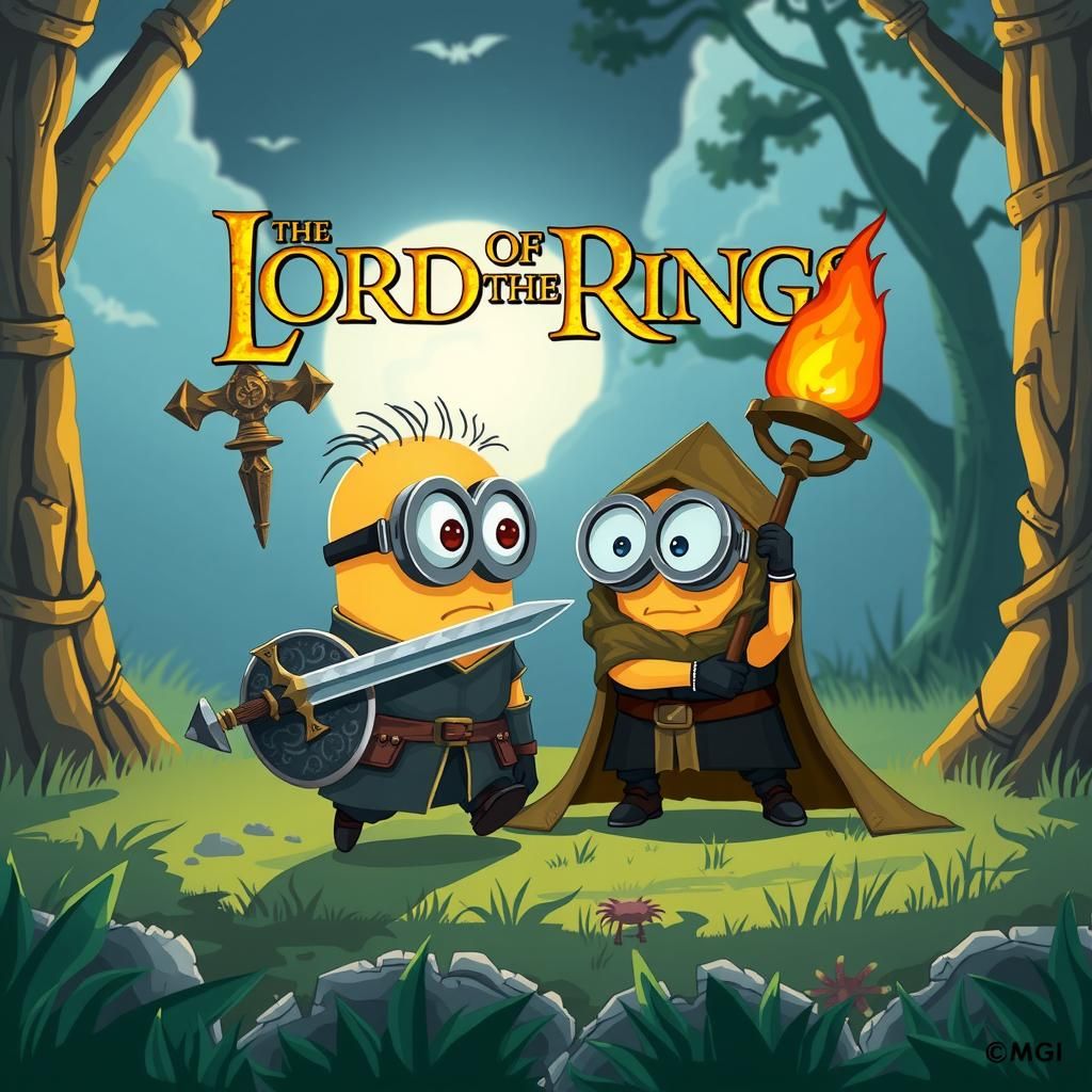 Minions Battle Minion Sauron: 1990s RPG Style