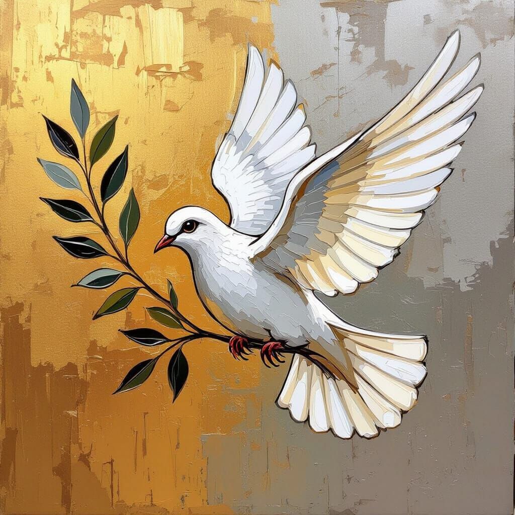 Peace Dove Sketch for Acrylic Painting