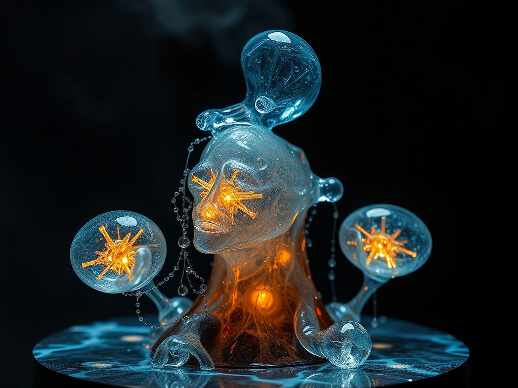 Molten Glass: Abstract AI Art