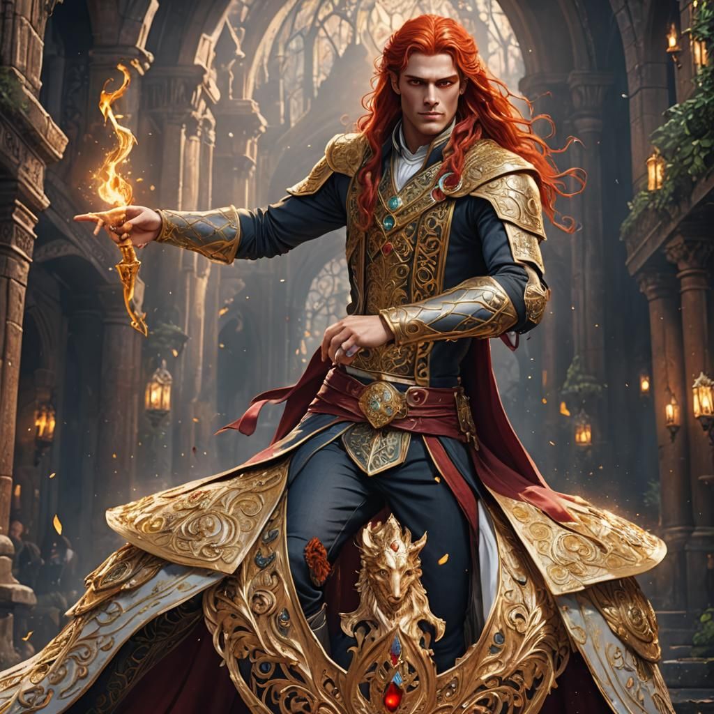 Handsome High Fae Prince with Golden Eye