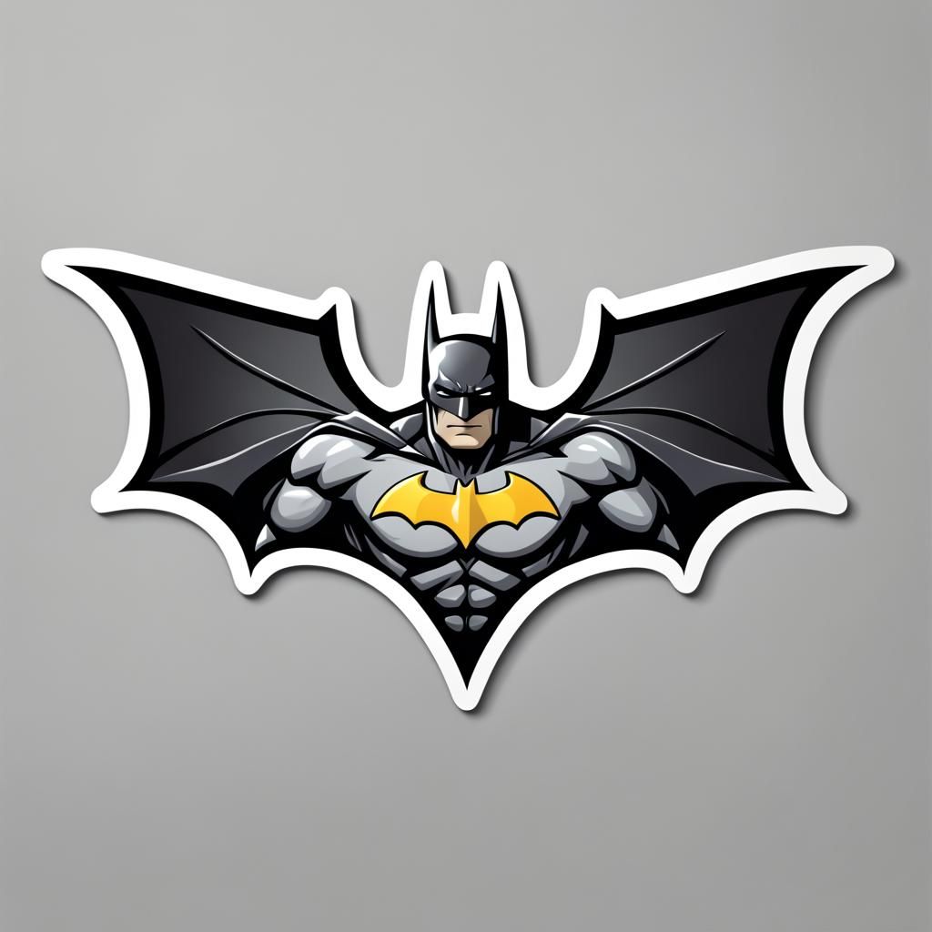 Batman Logo Sticker Design in HD