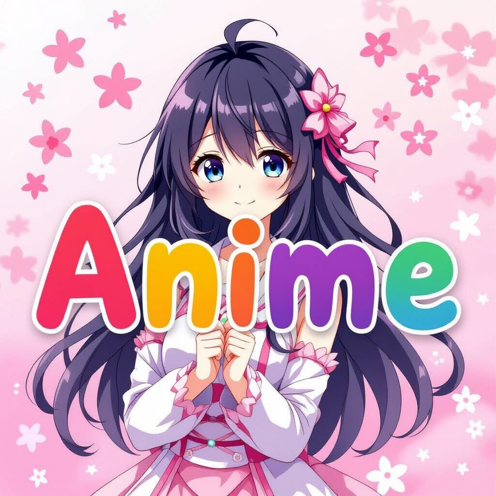 Anime Text With Cute Background