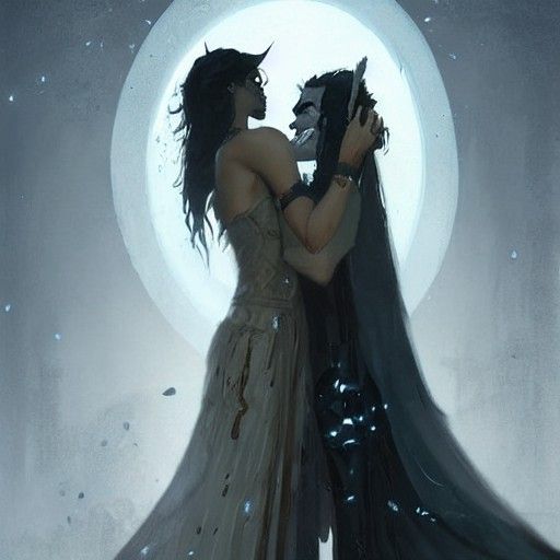 Hades and Persephone's Sinister Kiss