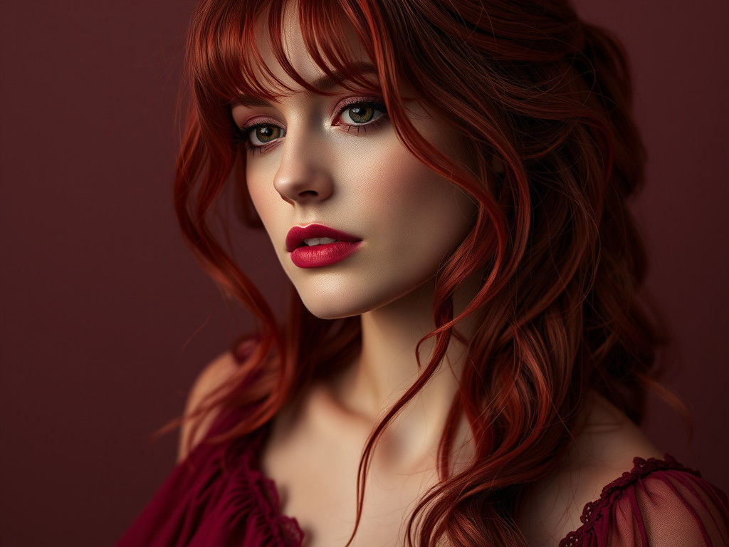 Minimalist Abstract in Burgundy and Rust