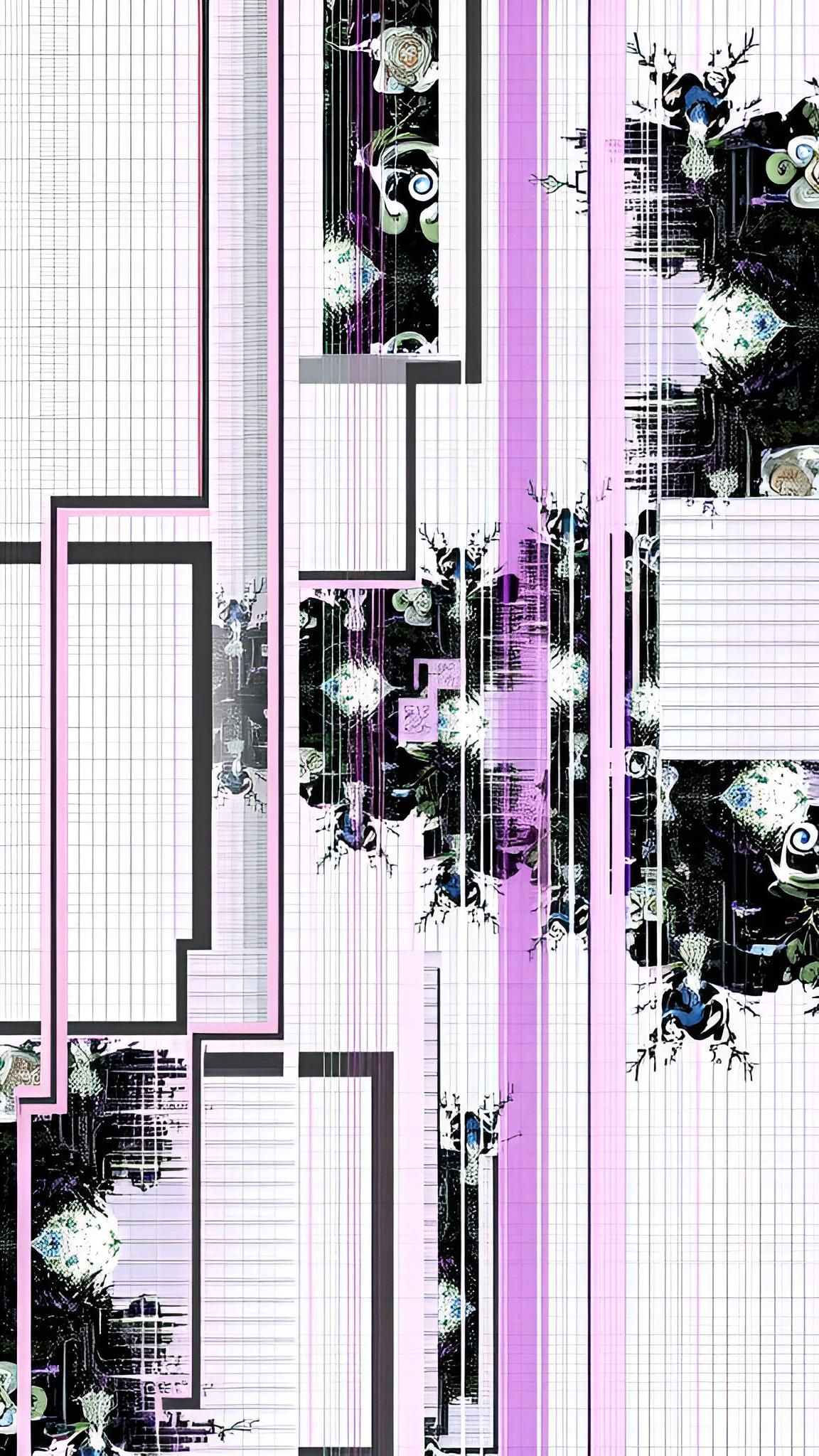 Abstract Glitch Pattern Digital Art