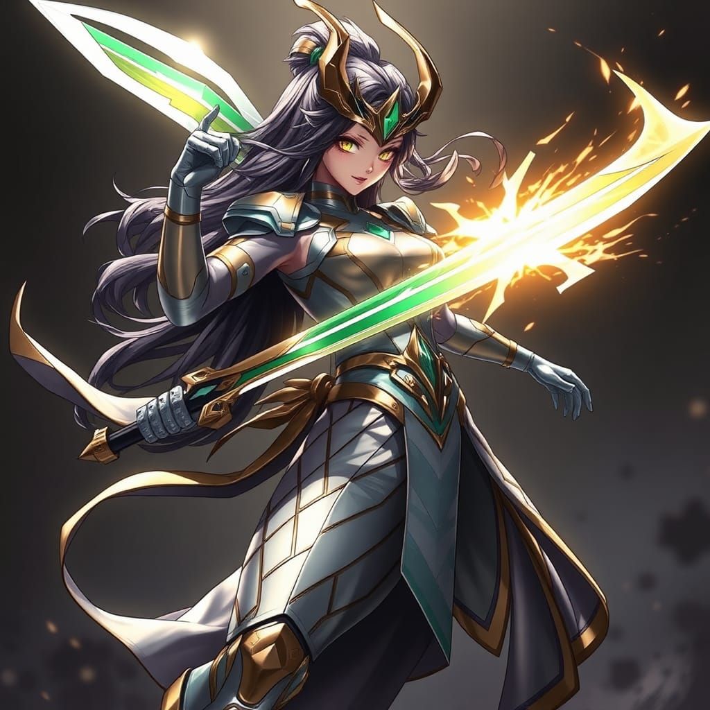 Orc vs. Warrior: Anime-Inspired 3D Battle