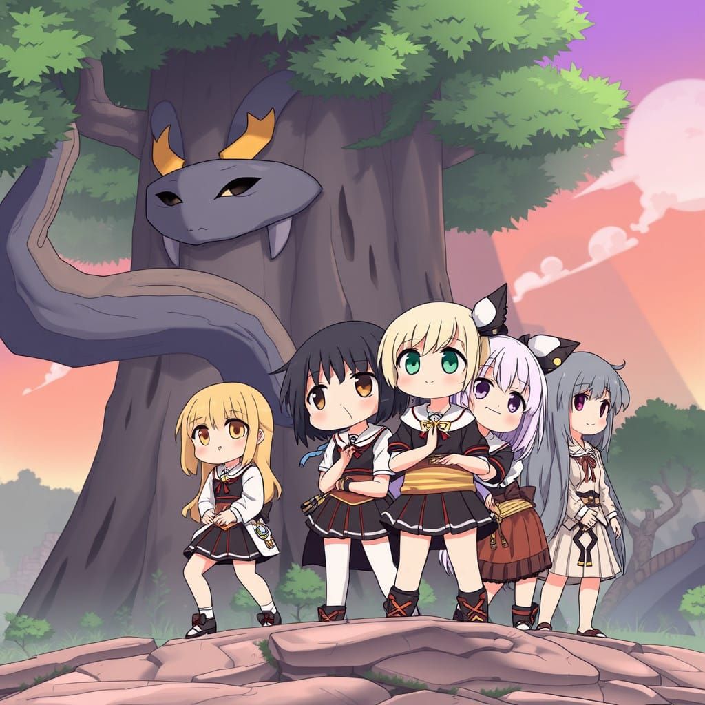 Congo as Anime Warrior Clan in Epic Anime Style