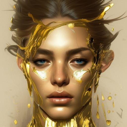The Gilded Ones: Hyperdetailed Art Nouveau Portrait