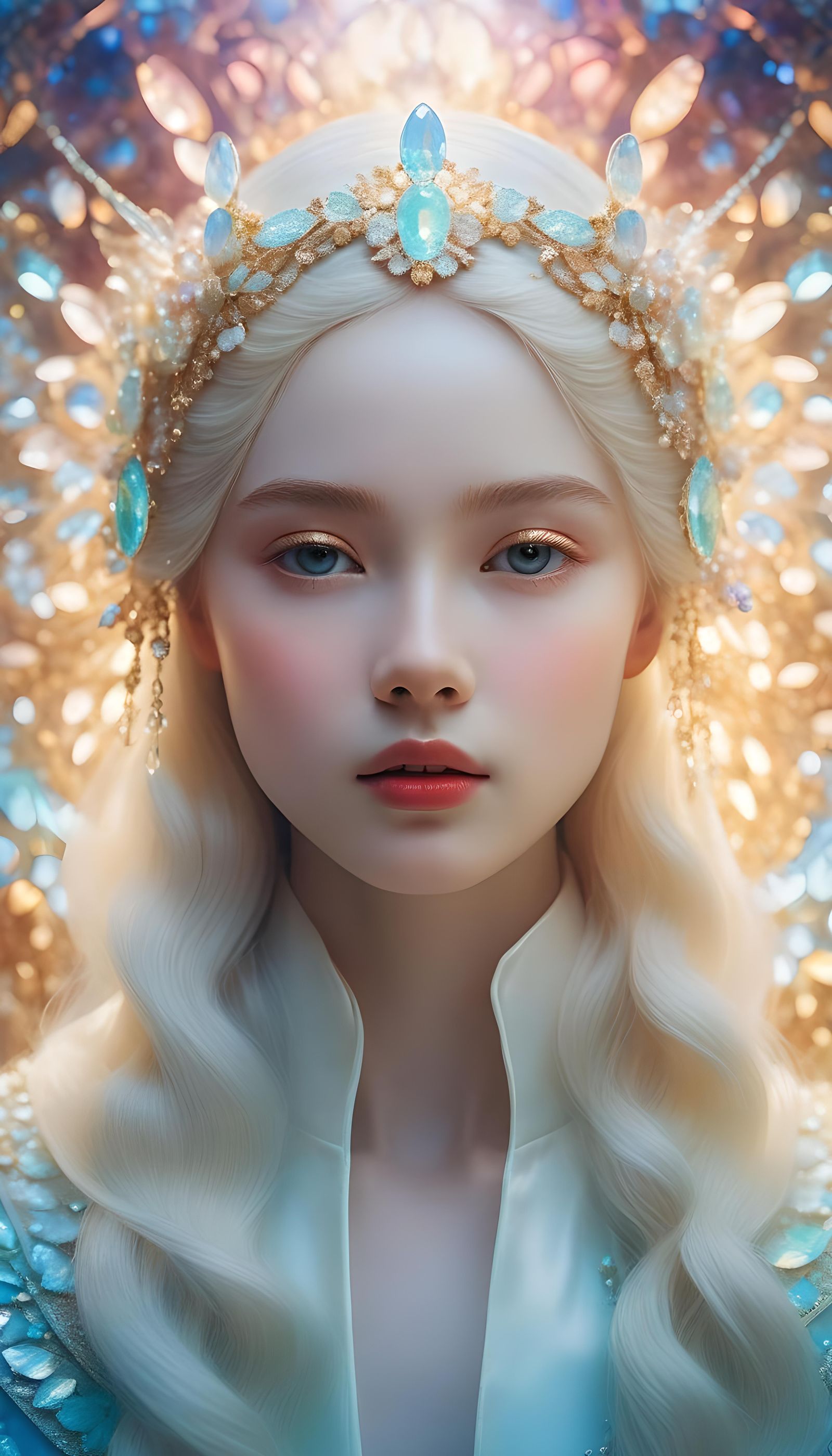 Cinematic Portrait of Mythical Beauty with Alabaster Skin