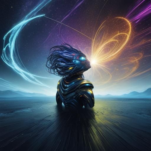 Radiant Lumigenesis: A Surreal Digital Art Explosion