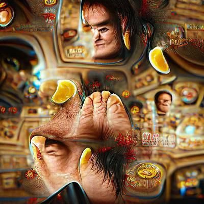 Hyperrealistic Portrait Surrounded by Feet in 8K