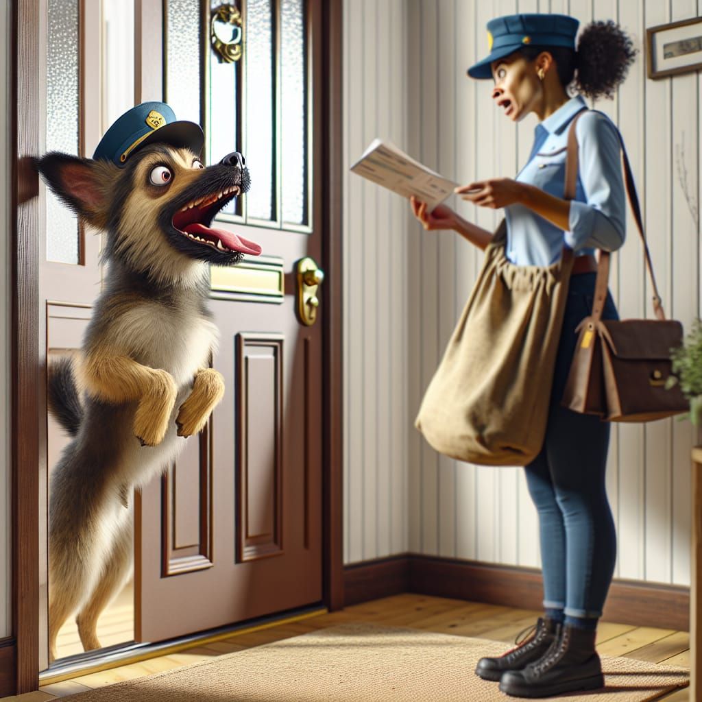 Dog and Postal Worker