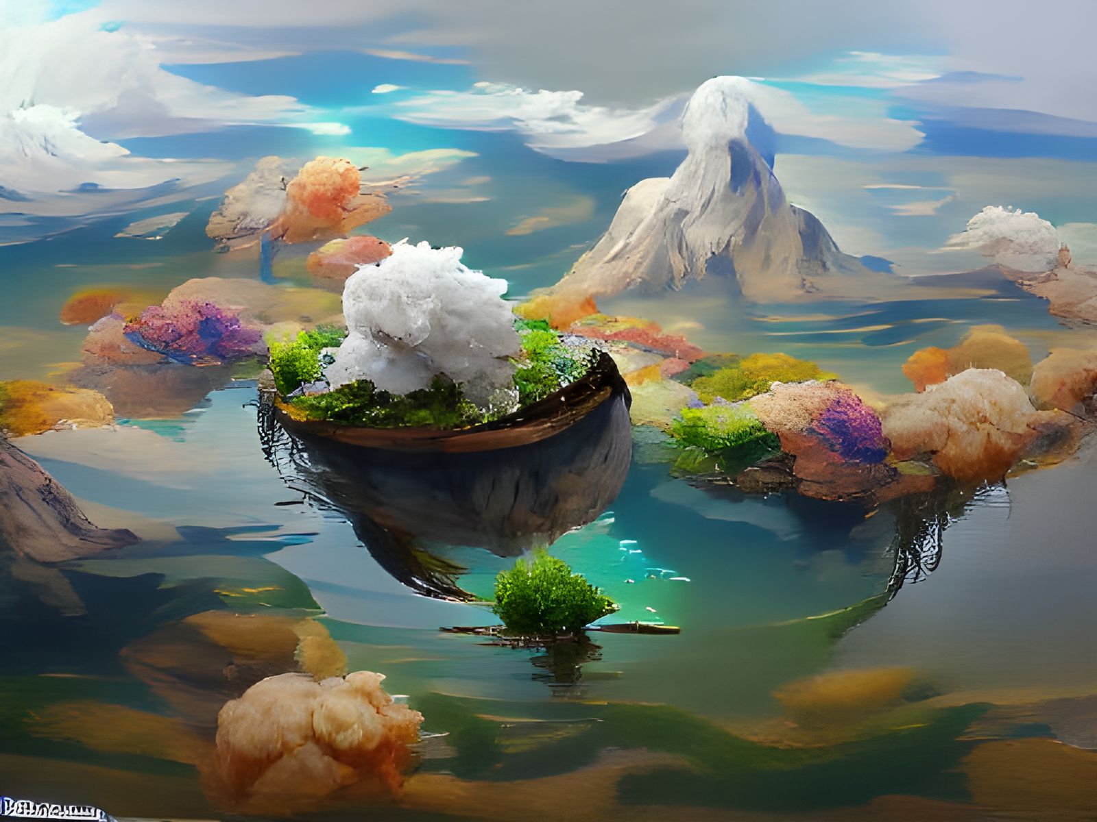 Floating Landscape: Fantasy Art Masterpiece