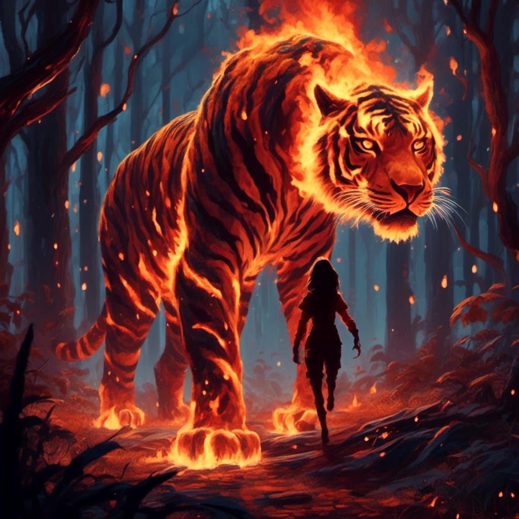 Burning Tiger in the Forest of the Night