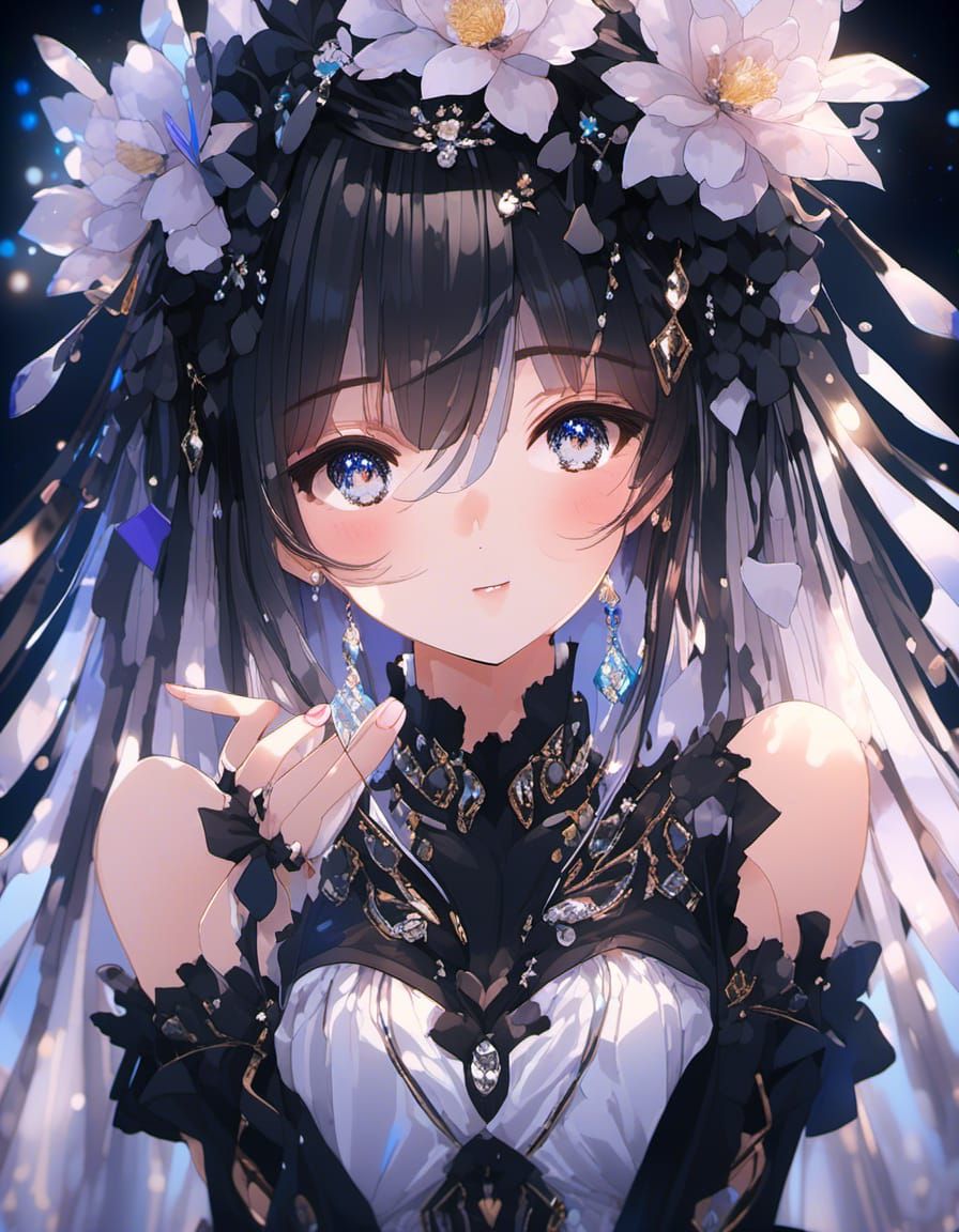 Hyperrealistic Ms. Japan Portrait in Watercolor Style