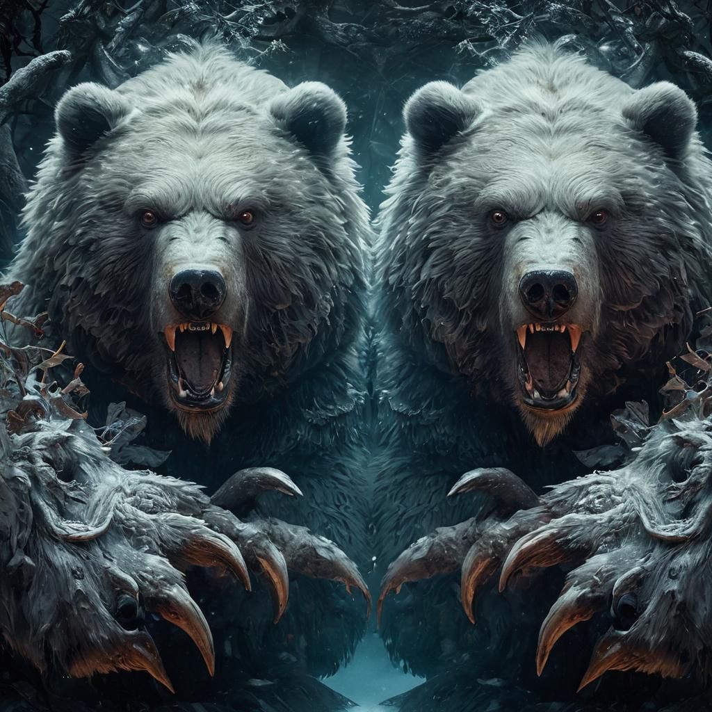 Ominous Kodiak Bears: Mythic Legions in Darkness