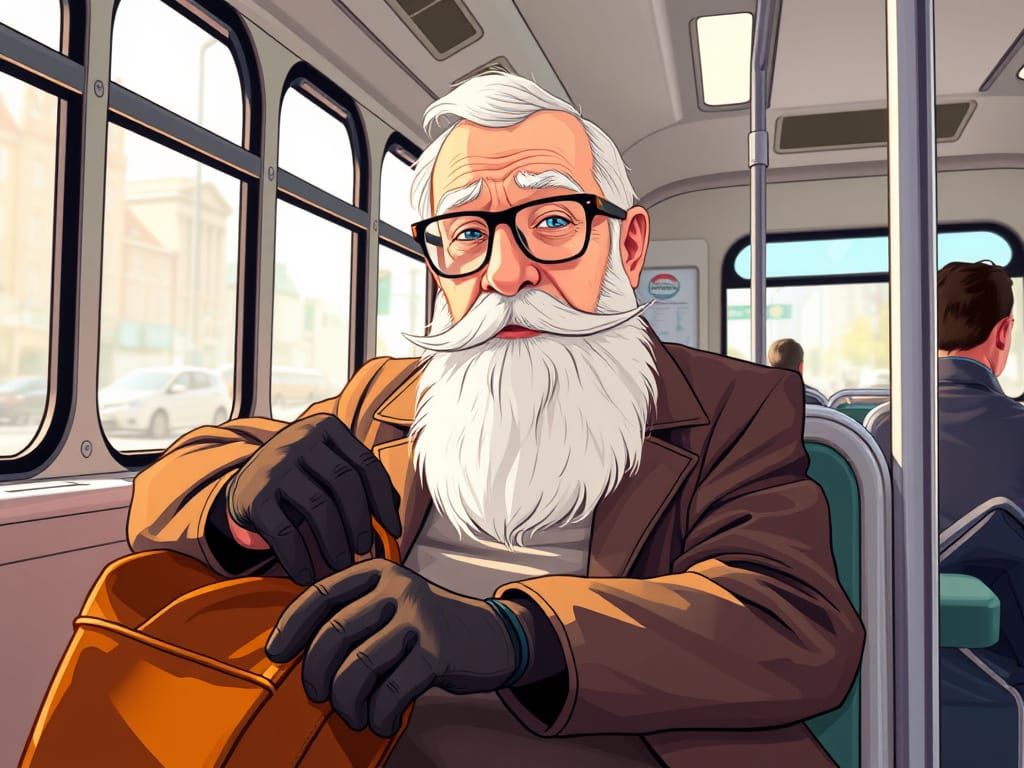 Old man on the bus