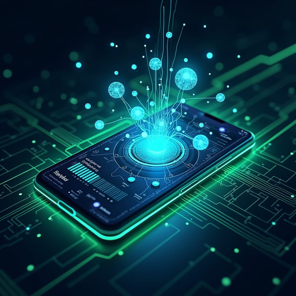 AI Energy App on Vibrant Smartphone Screen