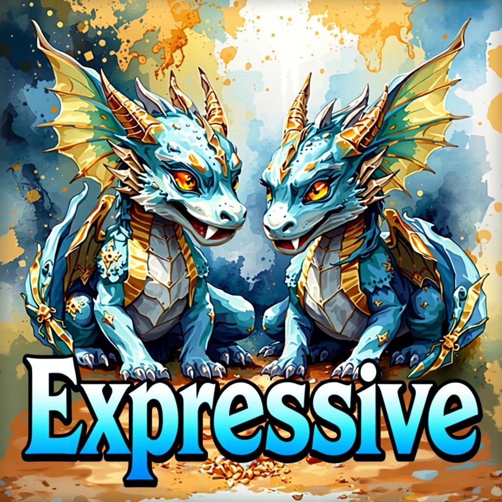 Adorable Blue Dragons