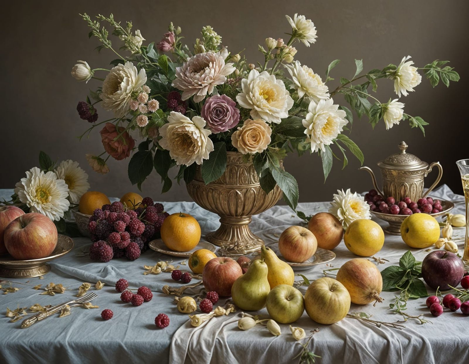 Renaissance Still Life in Botticelli Style