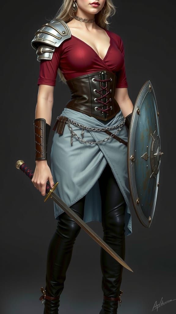 Aasimar Warrior with Katana in Fantasy Art Style