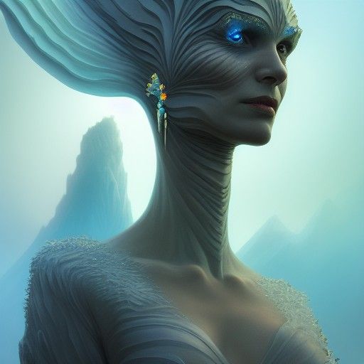 Crystal Elemental Spirit in Detailed Matte Painting