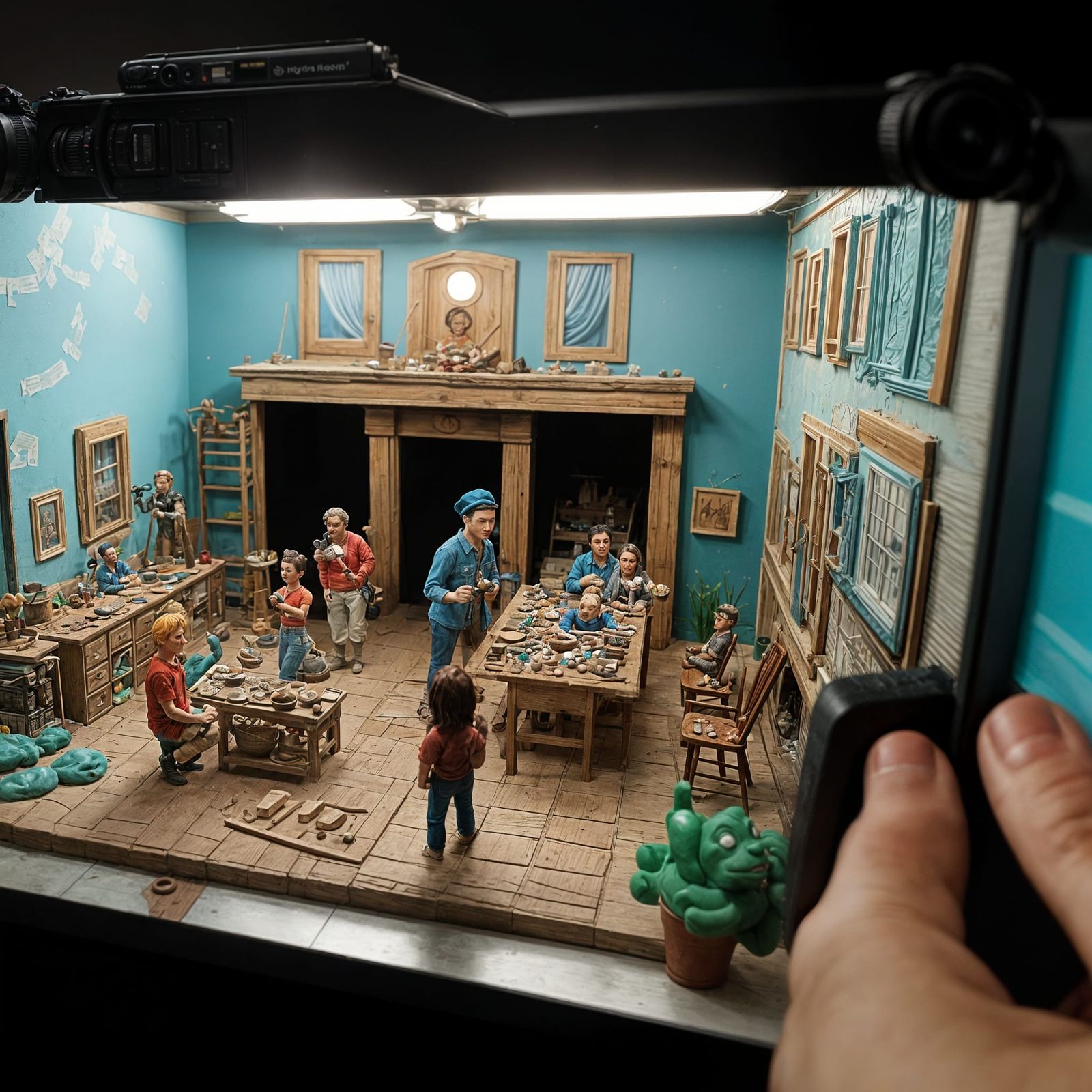 Claymation Filming Studio in Full Swing