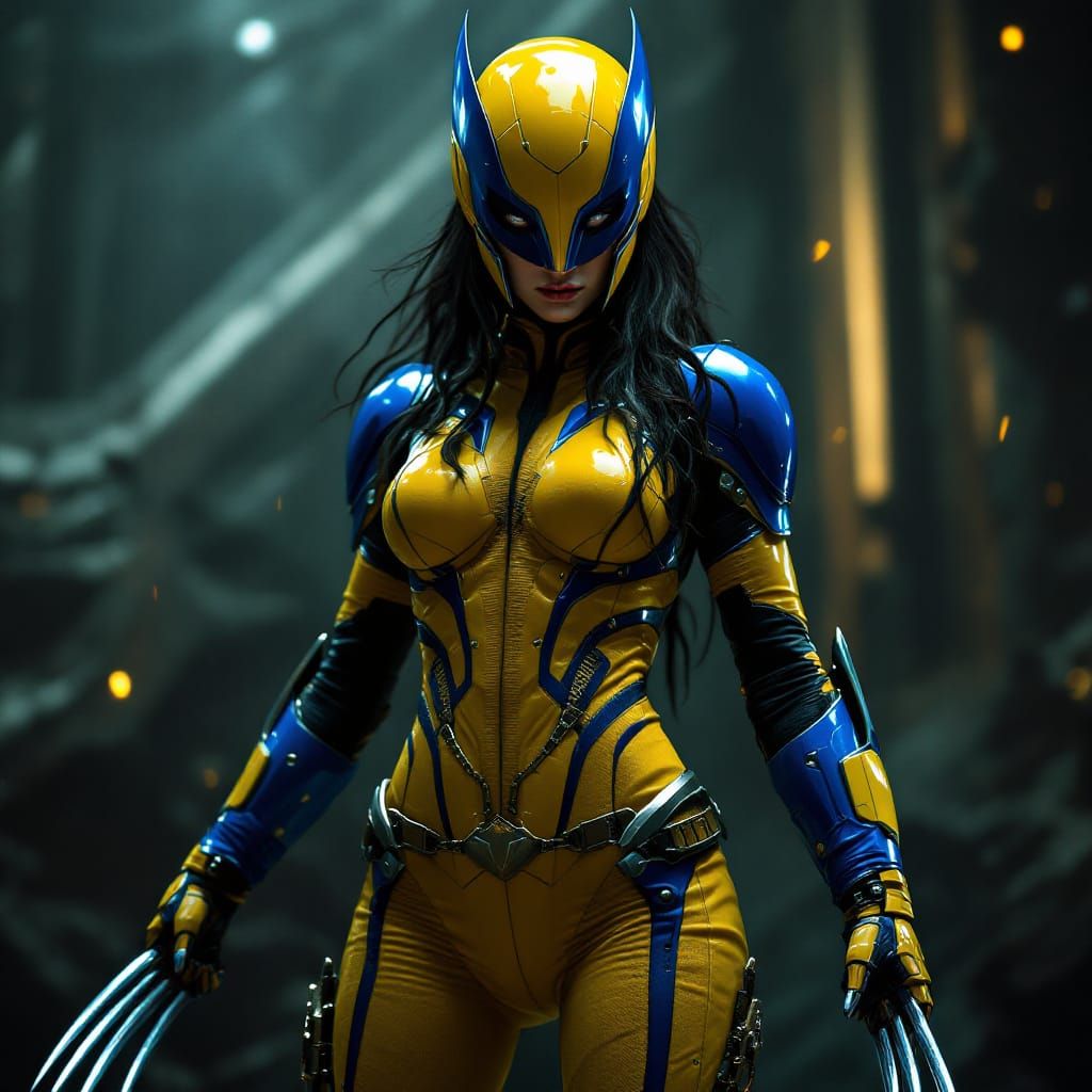 X-23 Poses in Detailed Yellow and Blue Wolverine Suit