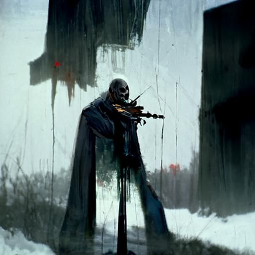 Sinister Scene Inspired by Greg Rutkowski, AI Generated