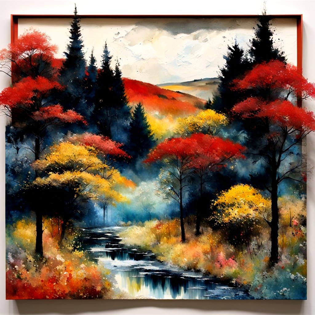 Expressionist Painting with Impasto and Encaustic Techniques