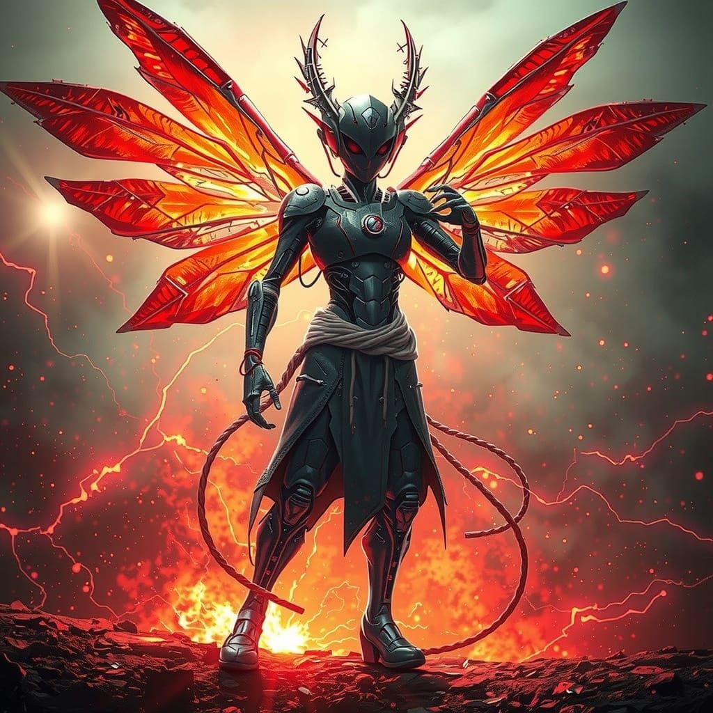 Android Warrior Unleashes Magical Fury