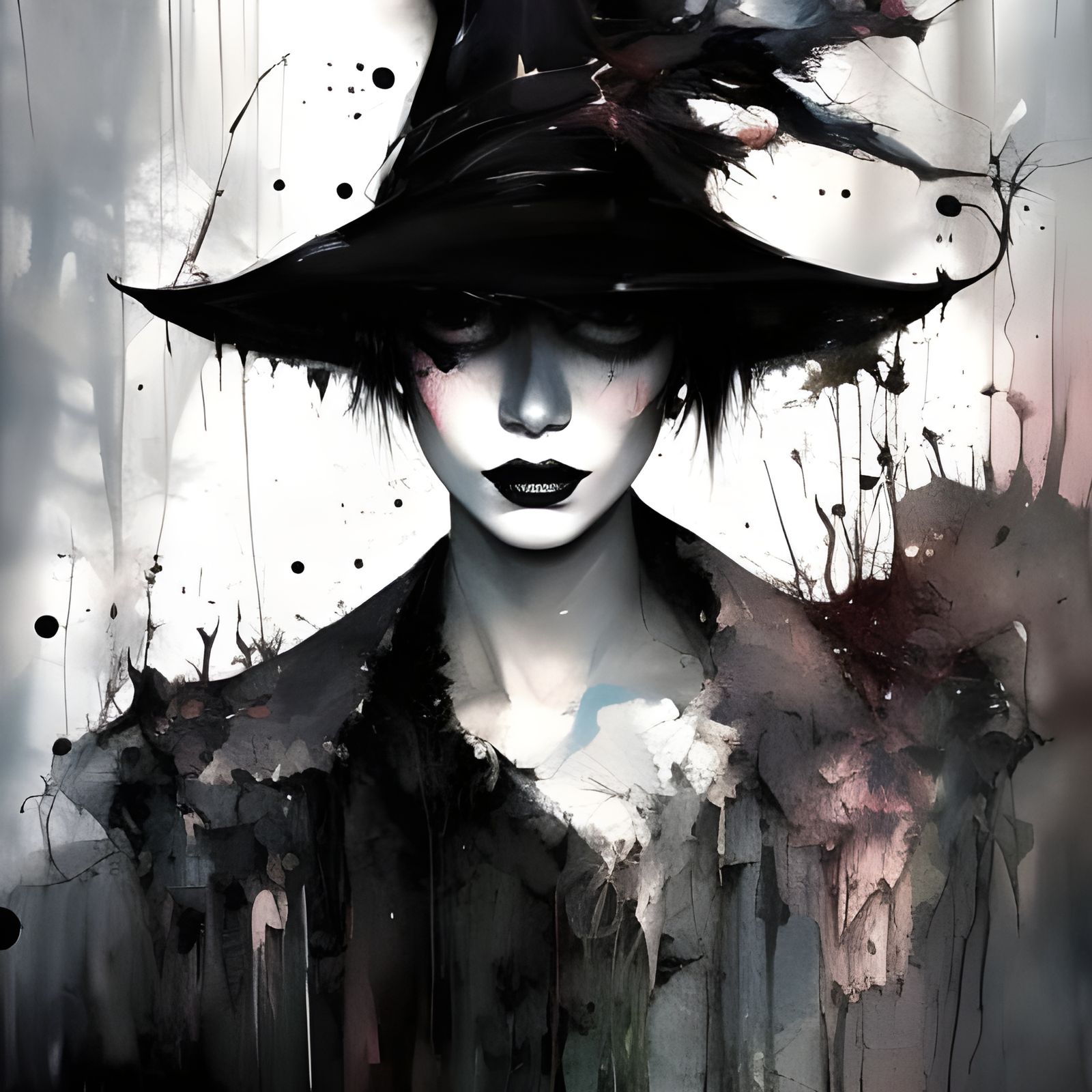 Witch Hat Portrait in Speedpaint Style
