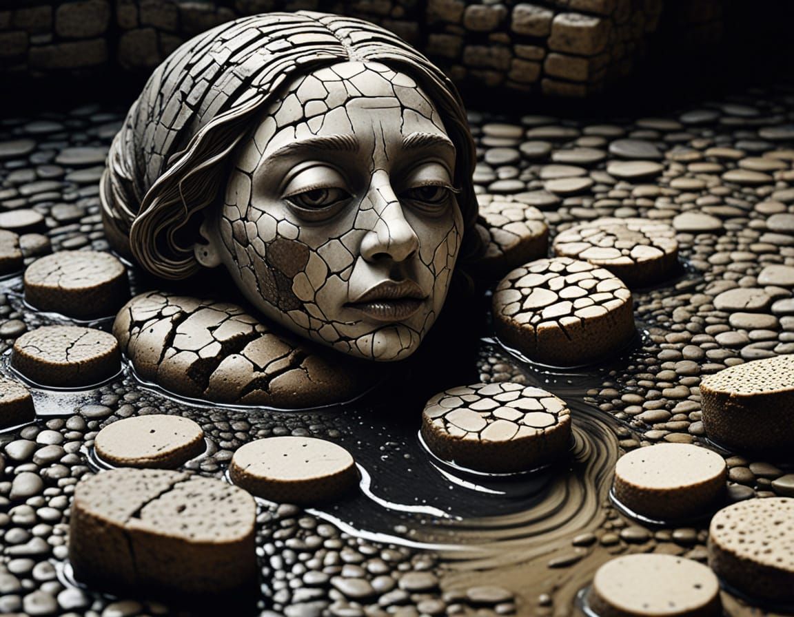 Surreal Biomechanical Figure in Dark Fantasy Style