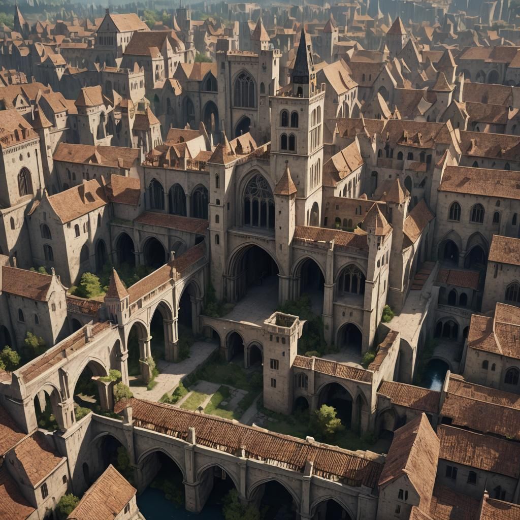 Arched Medieval City Concept Art