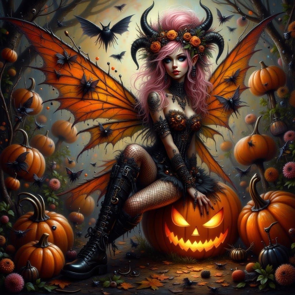 Halloween Fairy Punk in Magical Forest