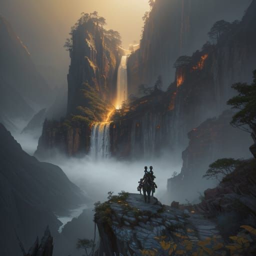 Starfleet Warrior Woman on Cliffside Vigilance