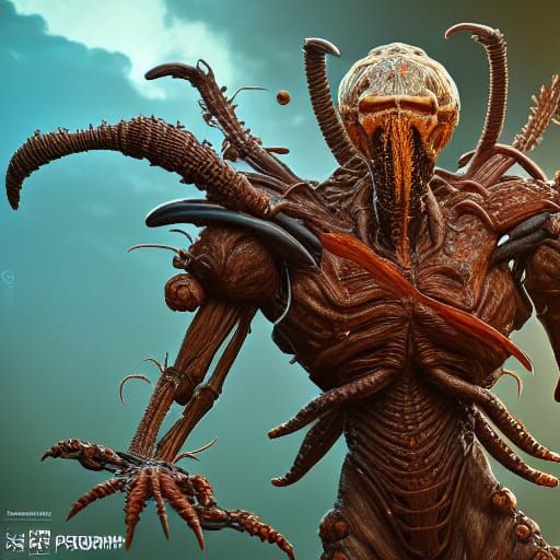 Cordyceps Knight: A Detailed Clay Sculpture