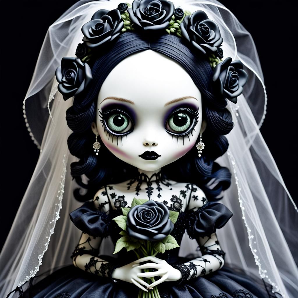 Darkling Bride Doll in Gothic Fantasy Style