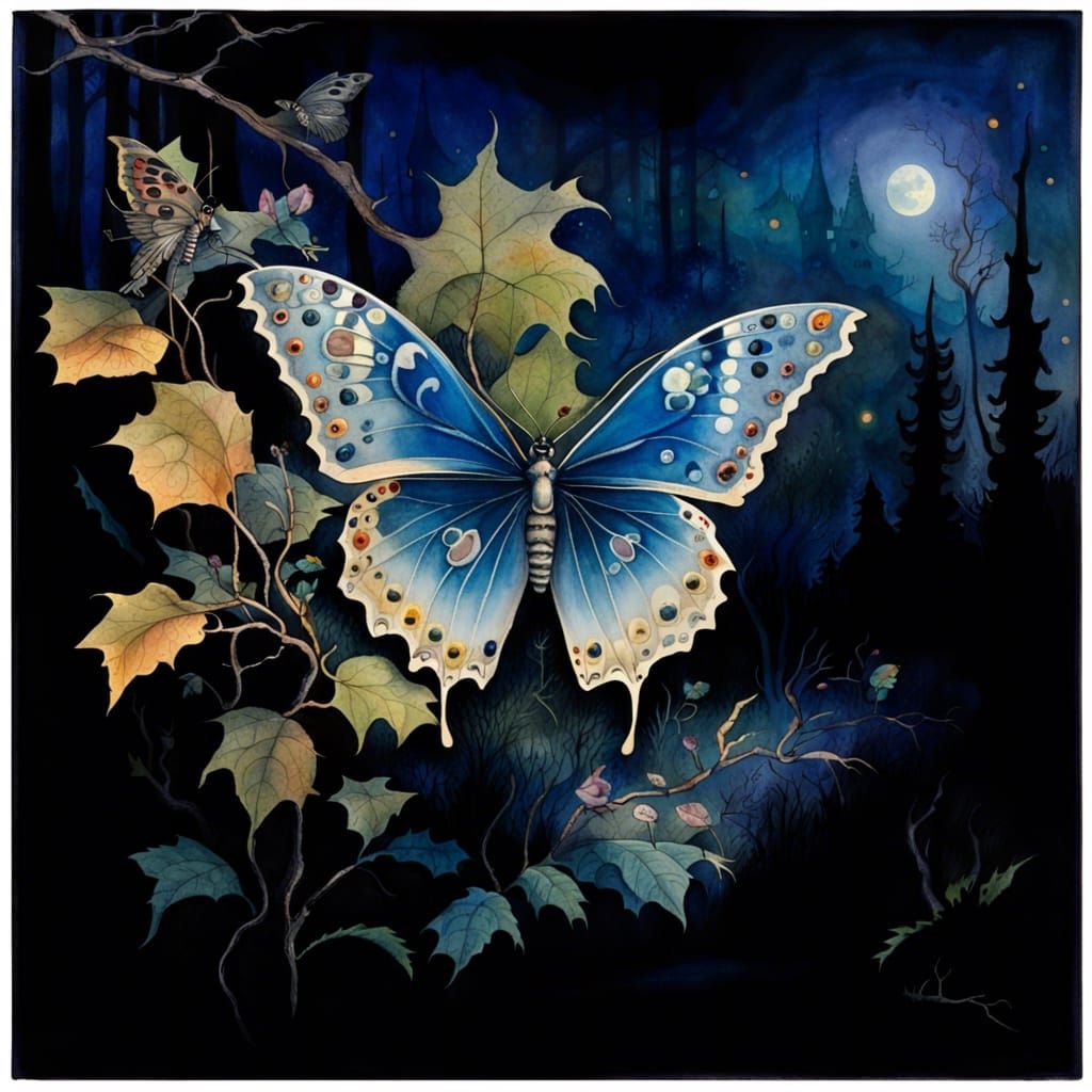 Enchanting Butterfly: Watercolor Storybook Illustration