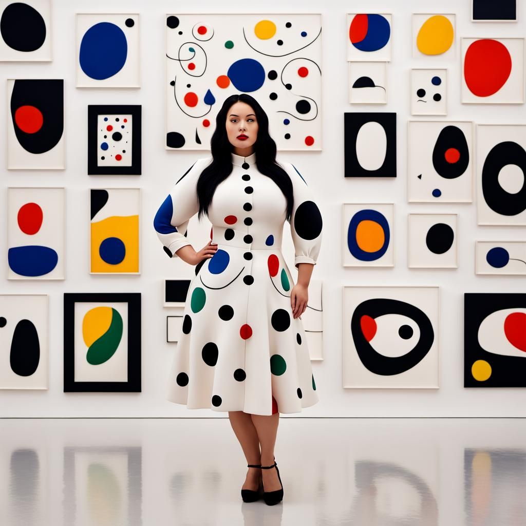 Woman in Gallery: Surreal Digital Art