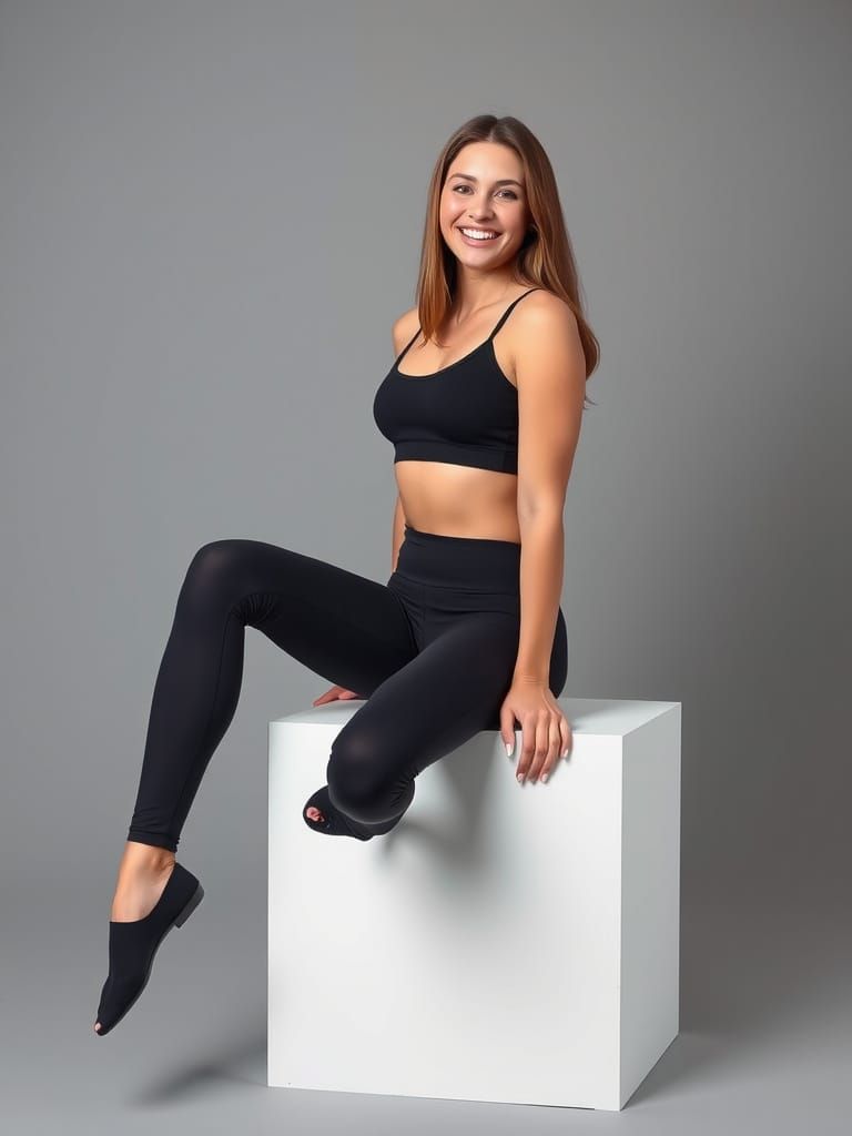 Slavic Woman in Casual Studio Pose