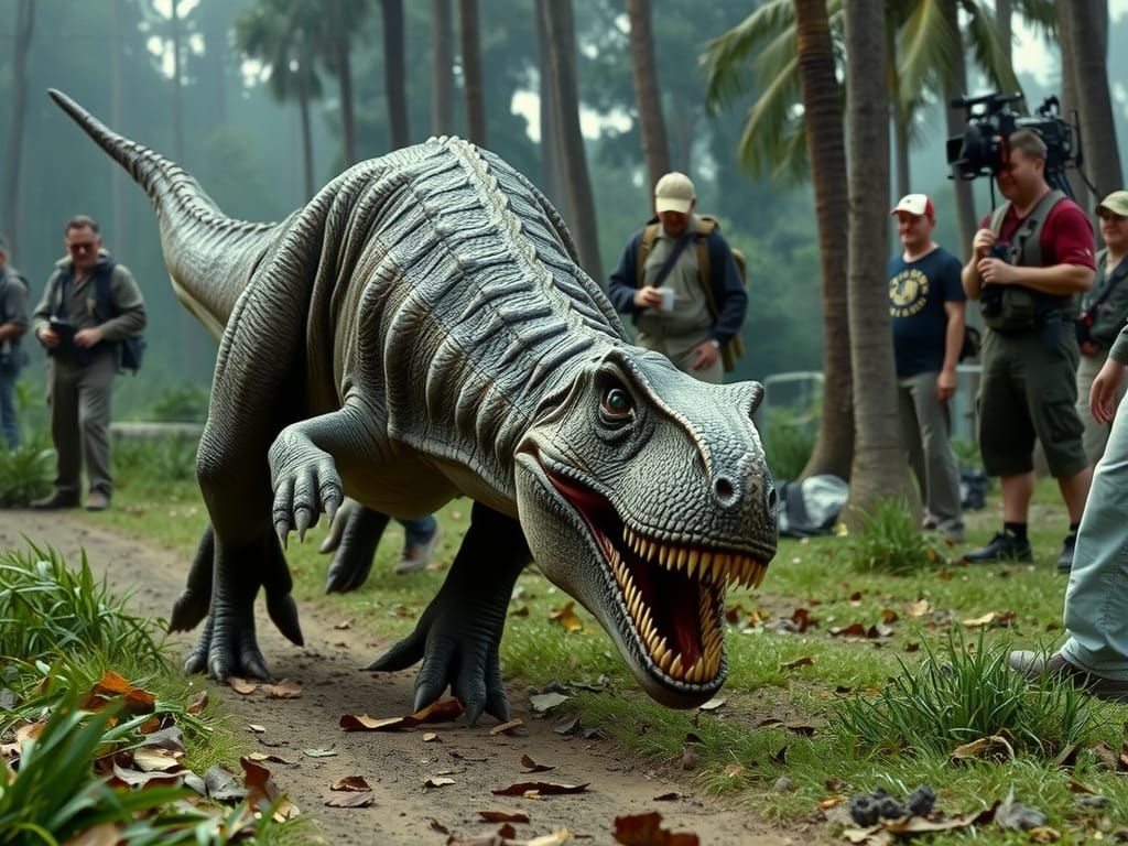 Velociraptor Trips During Filming