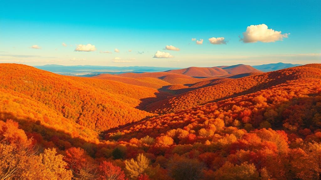 Breathtaking Autumn Landscape at Golden Hour