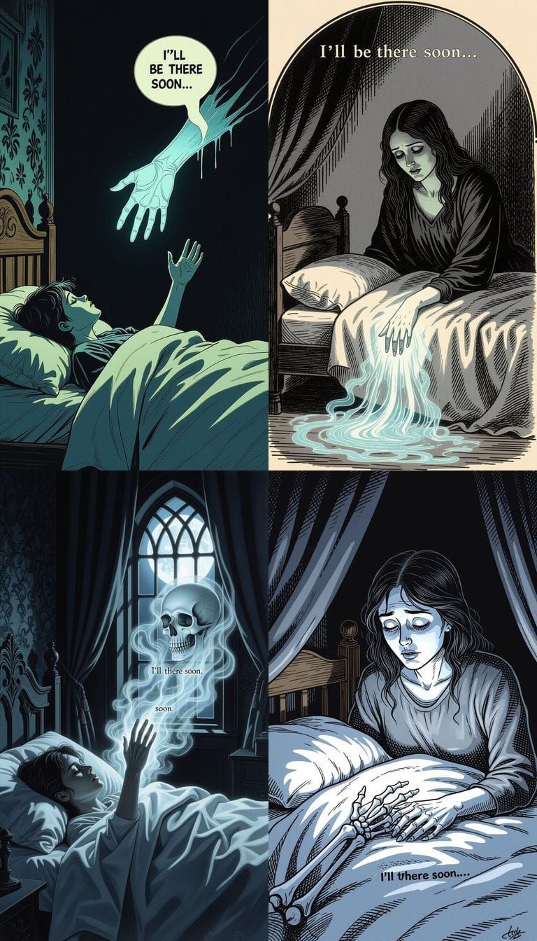 Horror Scene: Hand Reaches From Bed With Whispered Threat