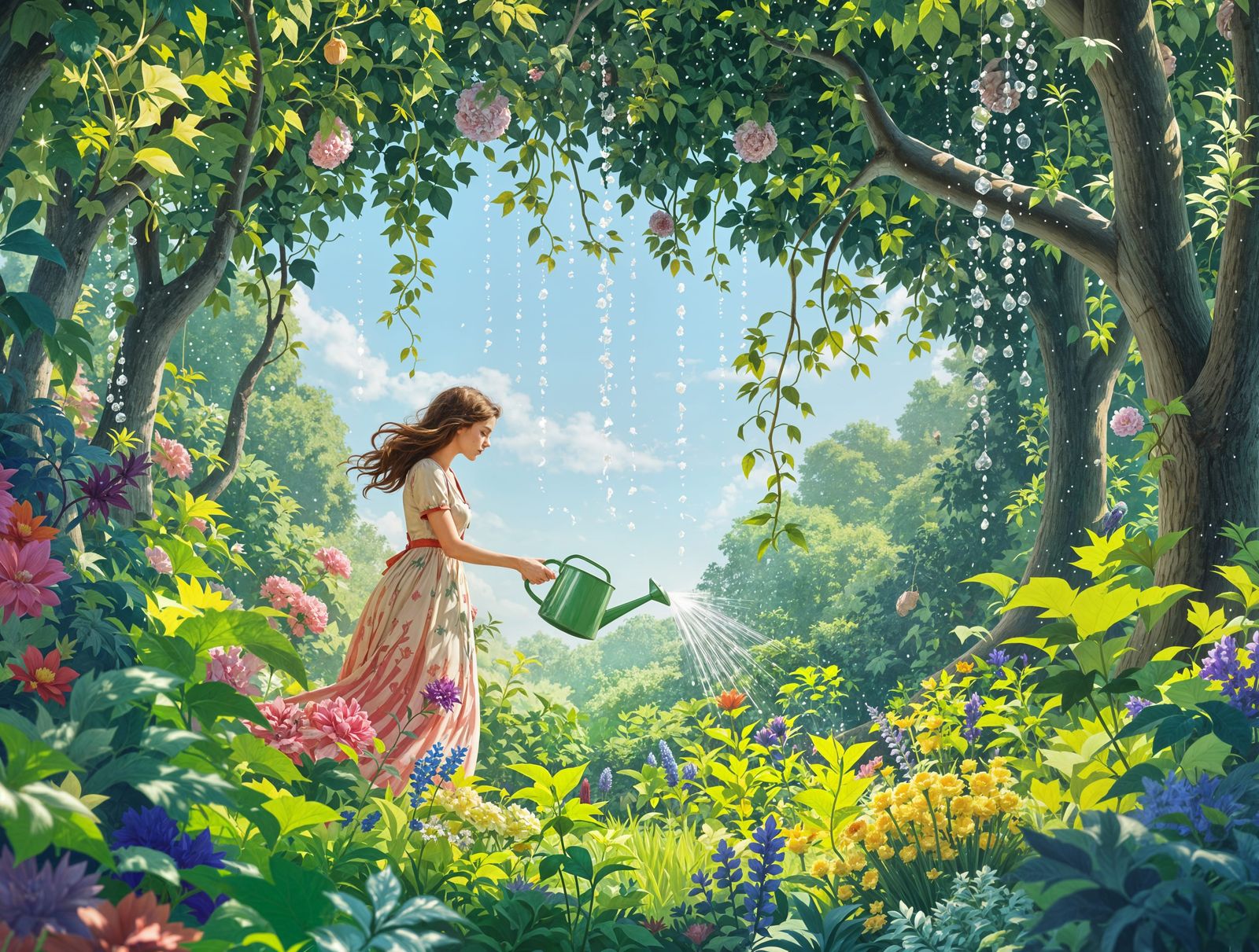 The Gardener of Gravity in Whimsical Digital Art