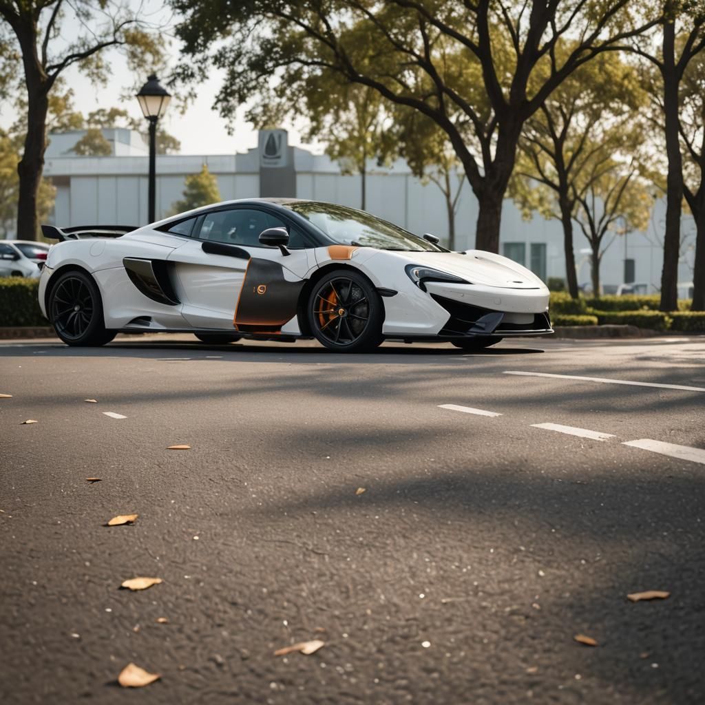 White McLaren Sports Car in Professional Photo