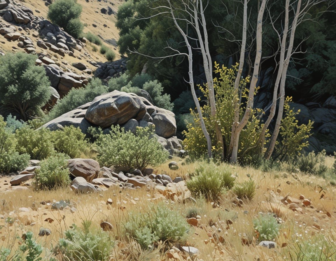 Abstract Landscape Masterpiece in Expressive Impasto Style