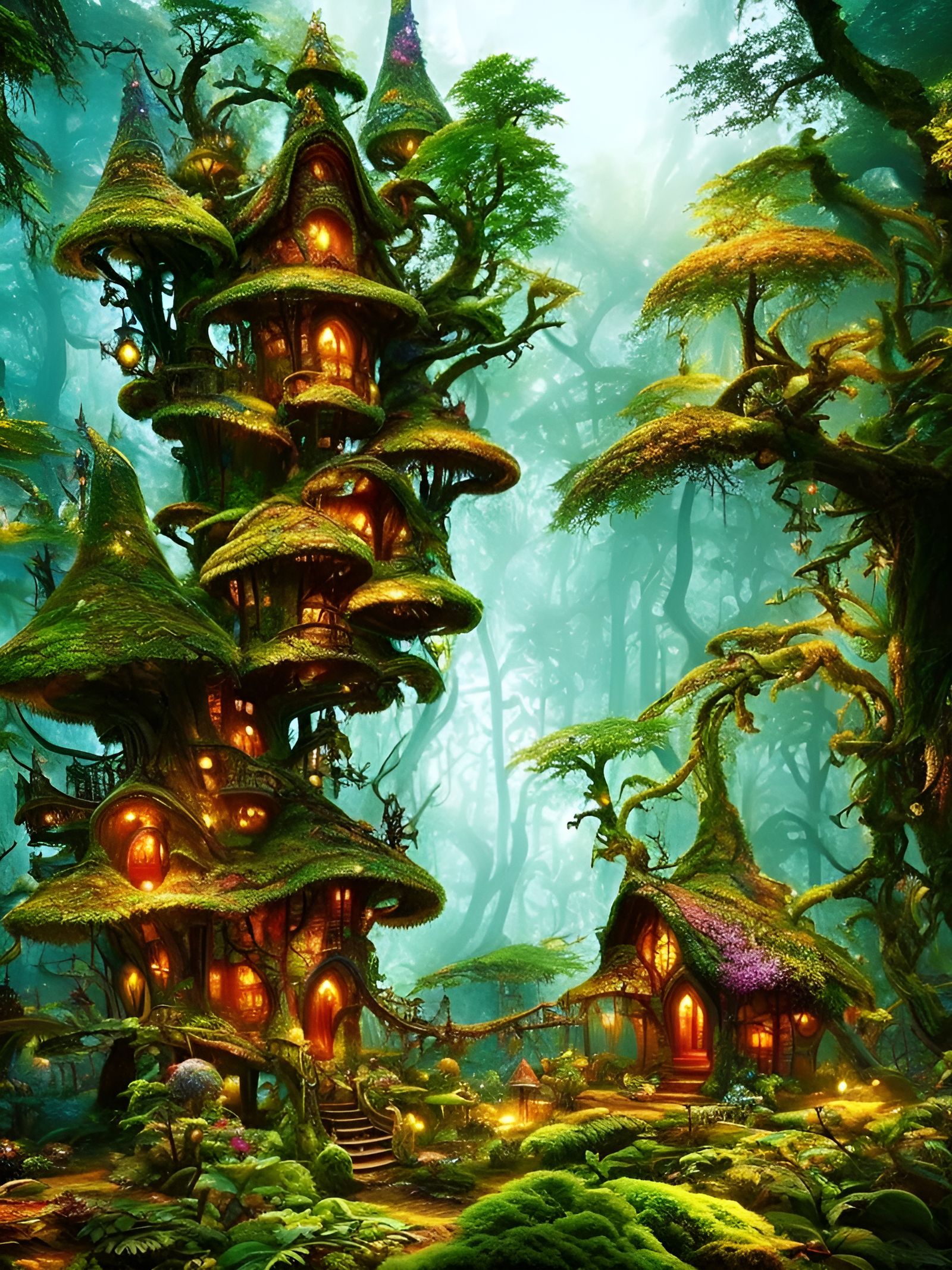 Fairytale Forest Cottage in Dappled Sunlight