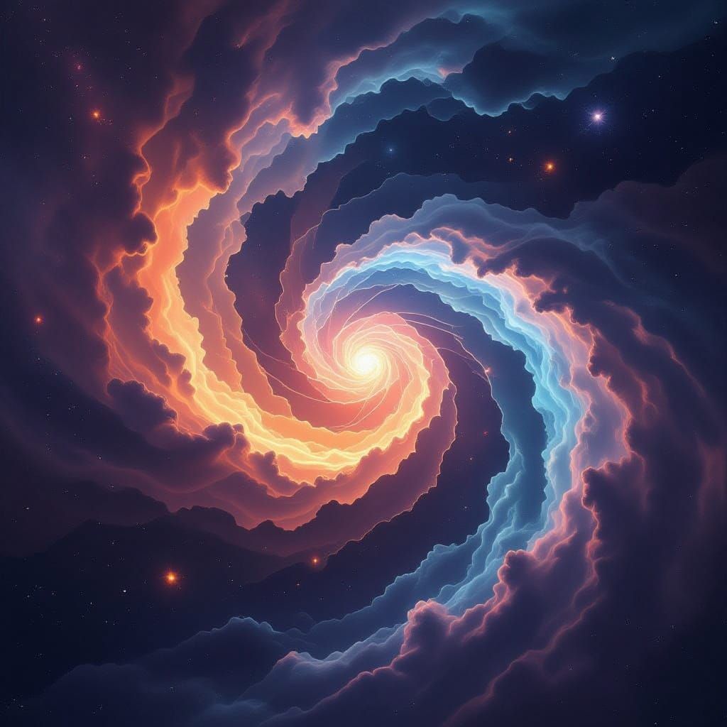 Ethereal Cosmic Galaxy in Timeless Flux